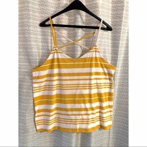 UNIVERSAL THREAD Gold and White Stripe Cami